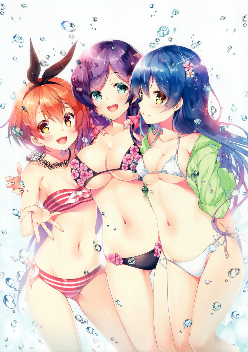 tojo nozomi, sonoda umi, and hoshizora rin (love live! and 1 more) drawn by miwabe_sakura