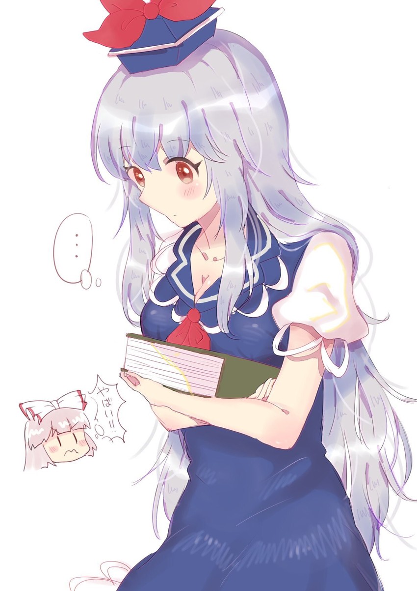 fujiwara no mokou and kamishirasawa keine (touhou) drawn by kawao9