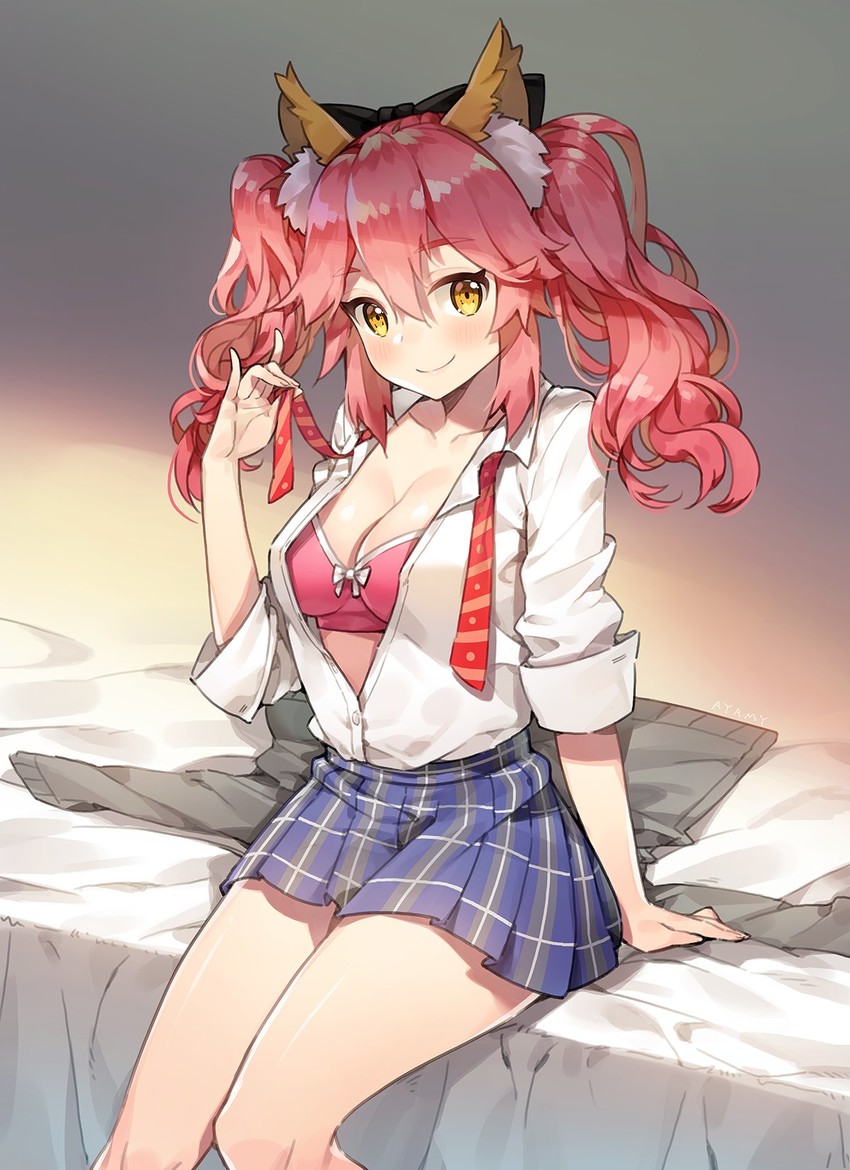 tamamo and tamamo jk (fate and 2 more) drawn by ayamy