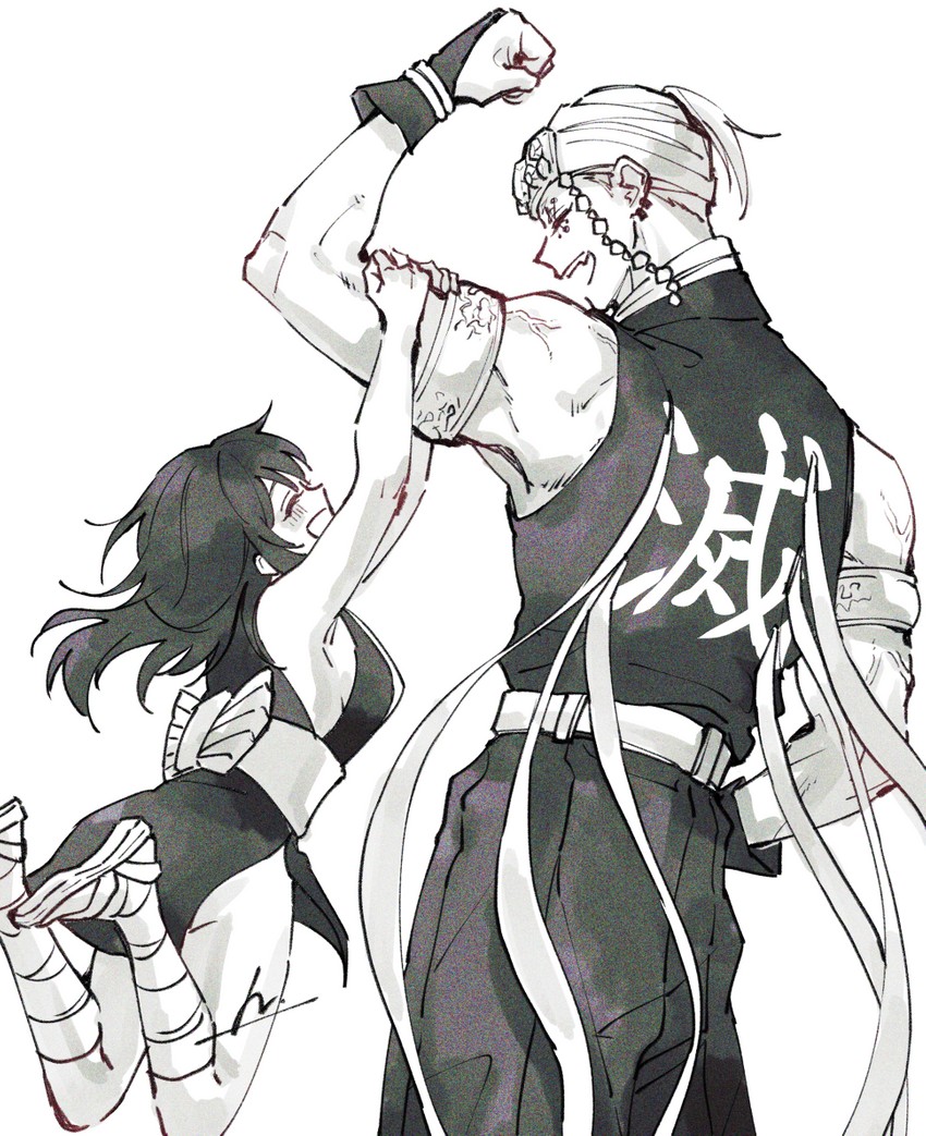 uzui tengen and suma (kimetsu no yaiba) drawn by and_rira