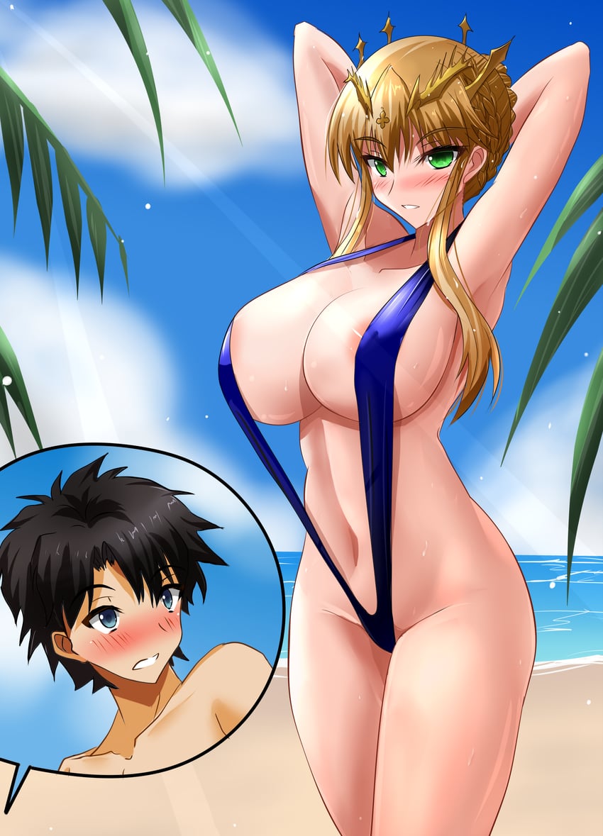 artoria pendragon and fujimaru ritsuka (fate and 1 more) drawn by yuuk33
