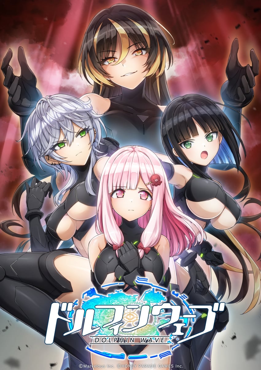 eines, nacht, amadea wolfa, and sarah anthony (dolphin wave) drawn by ootomo_takuji
