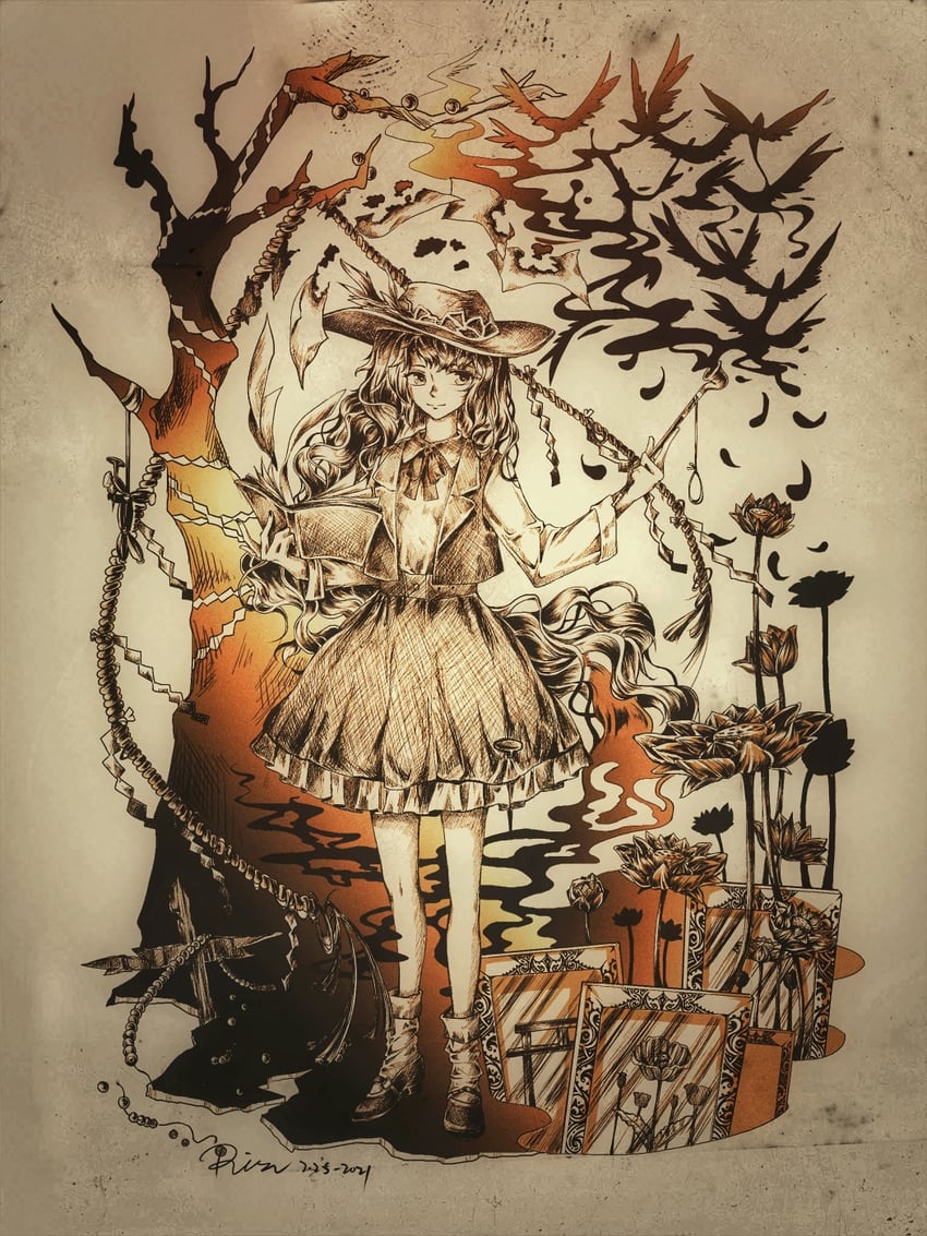 jacket girl (touhou and 1 more) drawn by 1256310514