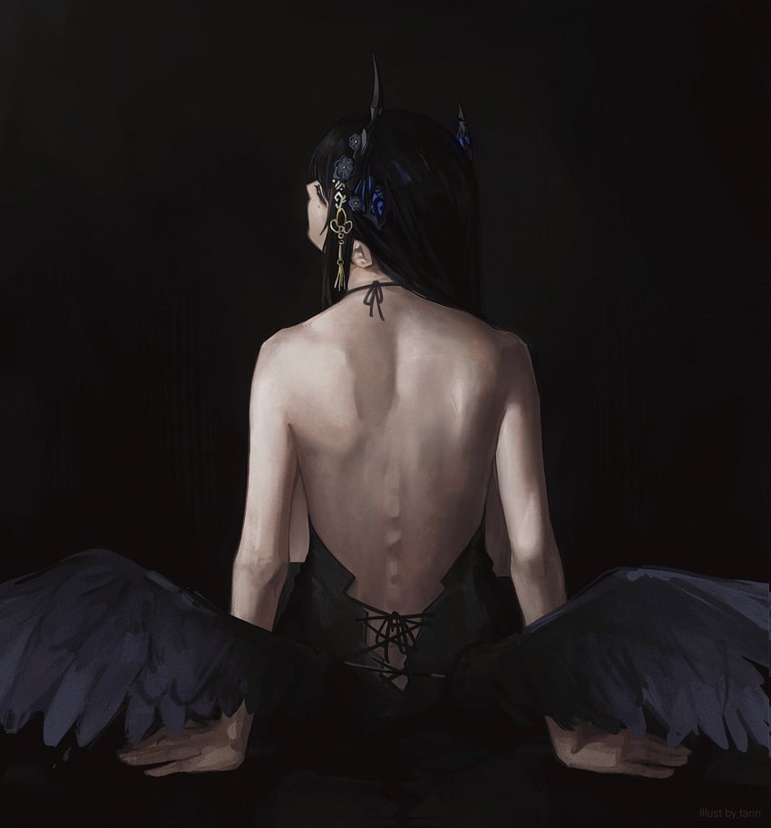 nerissa ravencroft (hololive and 1 more) drawn by tarinne