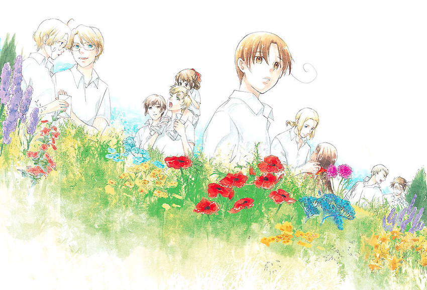 america, japan, france, prussia, northern italy, and 3 more (axis powers hetalia) drawn by ao_nago