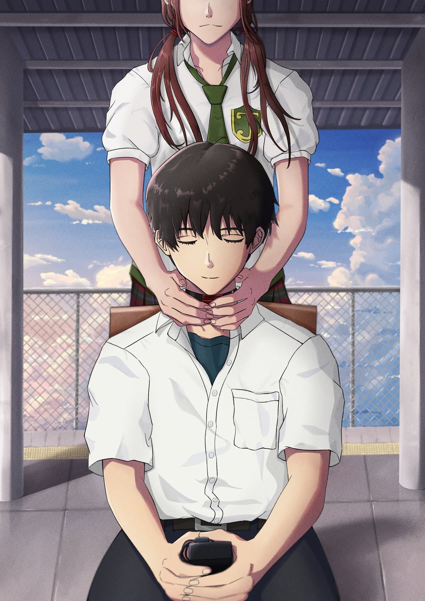 ikari shinji and makinami mari illustrious (neon genesis evangelion and 2 more) drawn by lai_charles