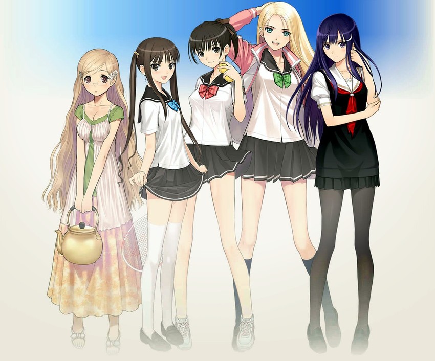 sugiyama mio, saeki ai, date wingfield reiko, kamiwazumi maya, and hayama rika (fault!! and 1 more) drawn by tony_taka