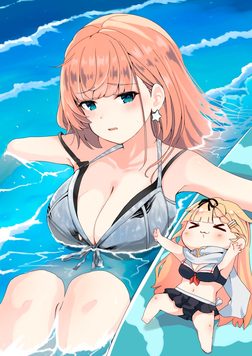 yuudachi, yuudachi kai ni, and atlanta (kantai collection) drawn by dyson_(edaokunnsaikouya)
