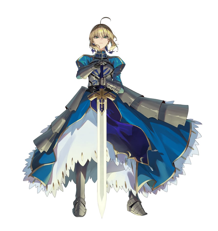 artoria pendragon and saber (fate and 1 more) drawn by kanniiepan