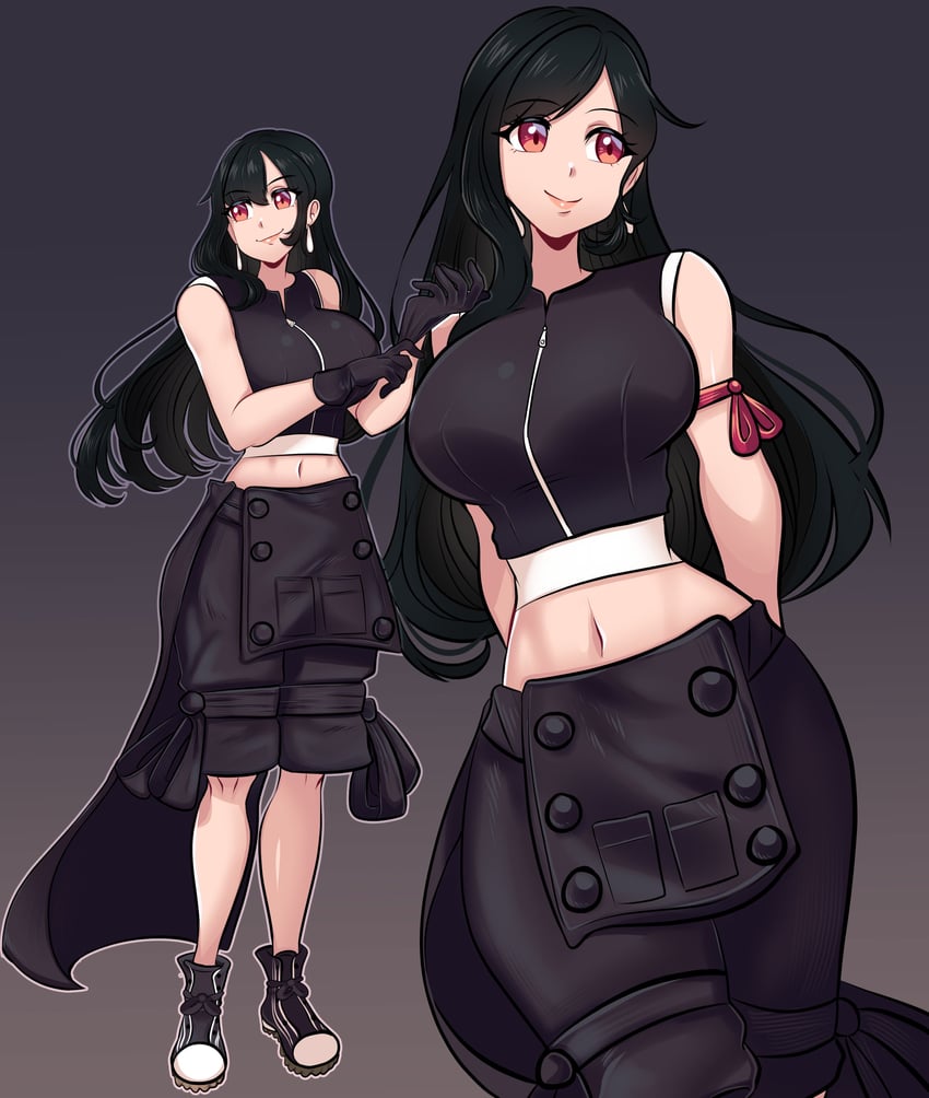 tifa lockhart (final fantasy and 2 more) drawn by missandydandy