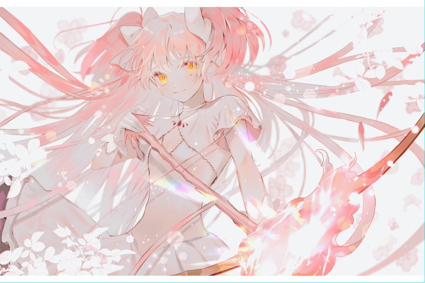 kaname madoka and ultimate madoka (mahou shoujo madoka magica) drawn by uyu_1028