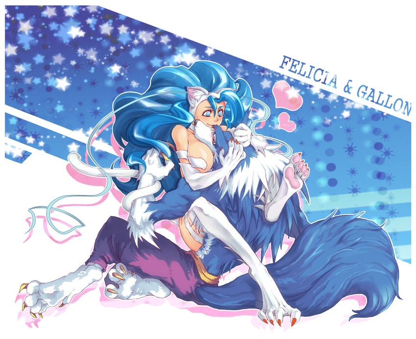 felicia and jon talbain (darkstalkers) drawn by gmork