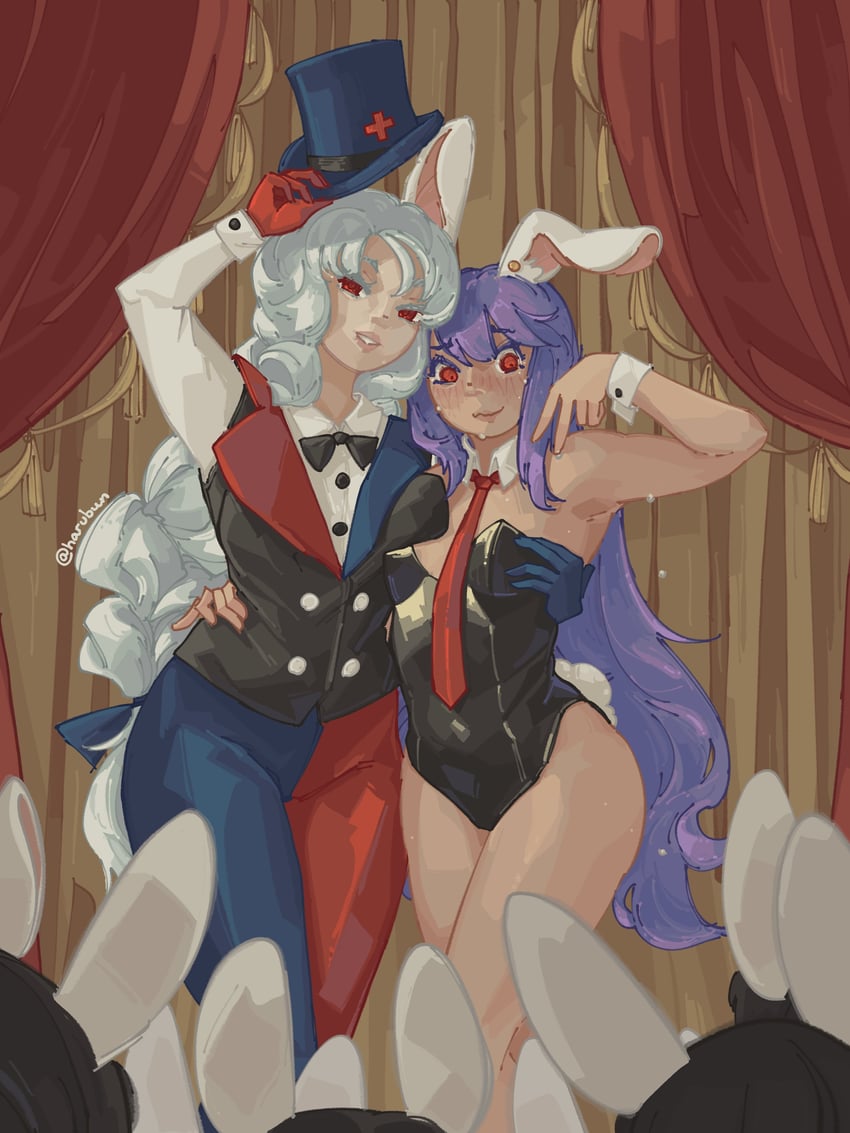 reisen udongein inaba and yagokoro eirin (touhou) drawn by haru_bun