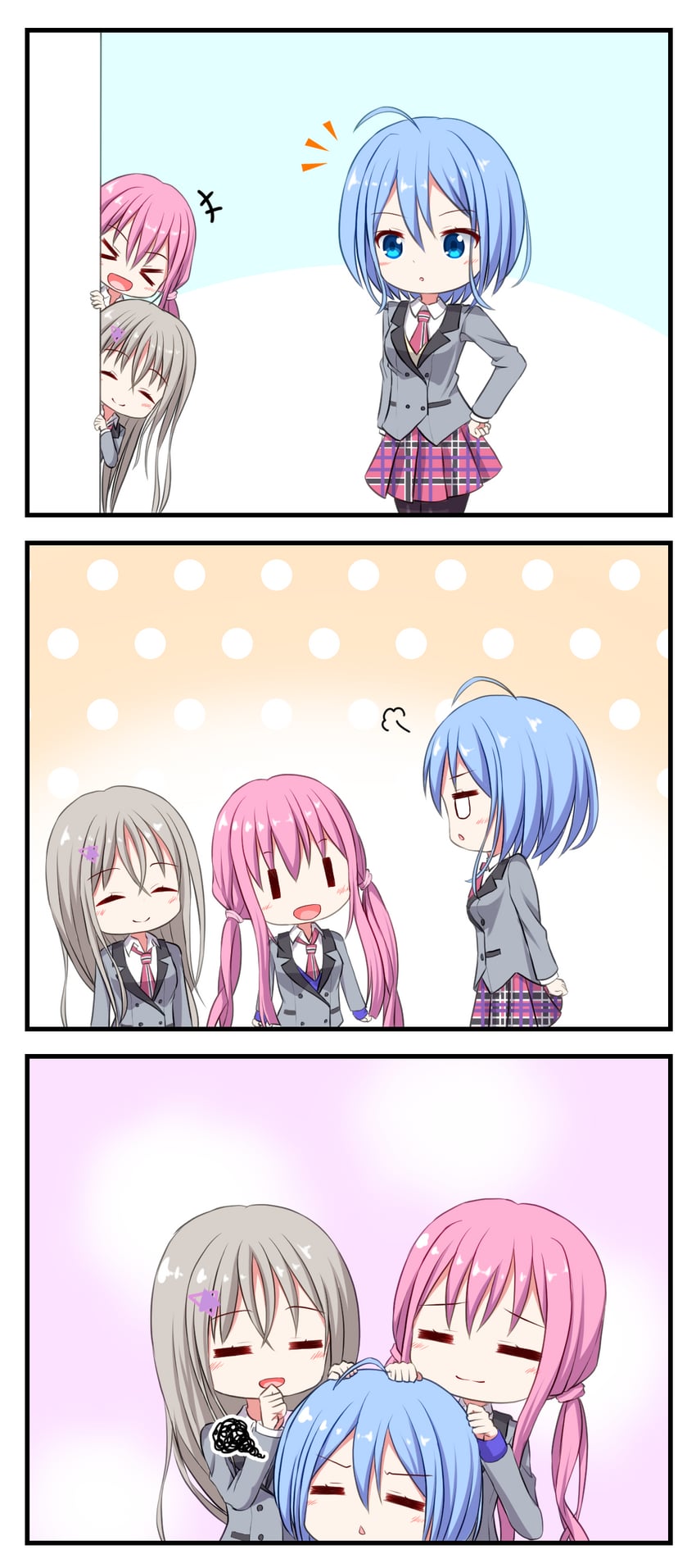 asahi hina, nakano rinka, and sakura miu (re:stage!) drawn by getsuyoshi