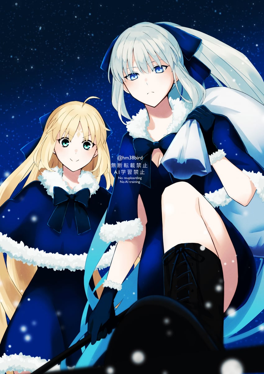 artoria pendragon, morgan le fay, and artoria caster (fate and 1 more) drawn by nakanohiro