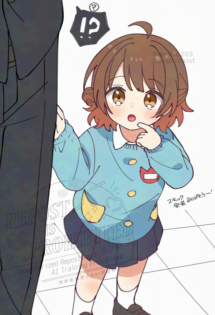 producer and hanami ume (idolmaster and 1 more) drawn by mikawa_ayumu