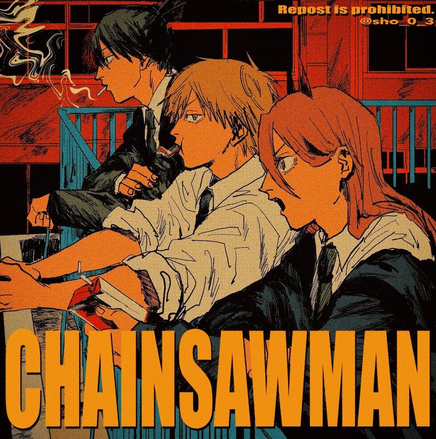power, denji, and hayakawa aki (chainsaw man) drawn by yukinoko_0_3