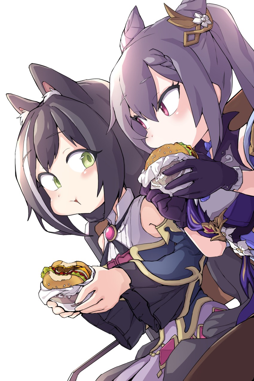 keqing and karyl (genshin impact and 1 more) drawn by nagam
