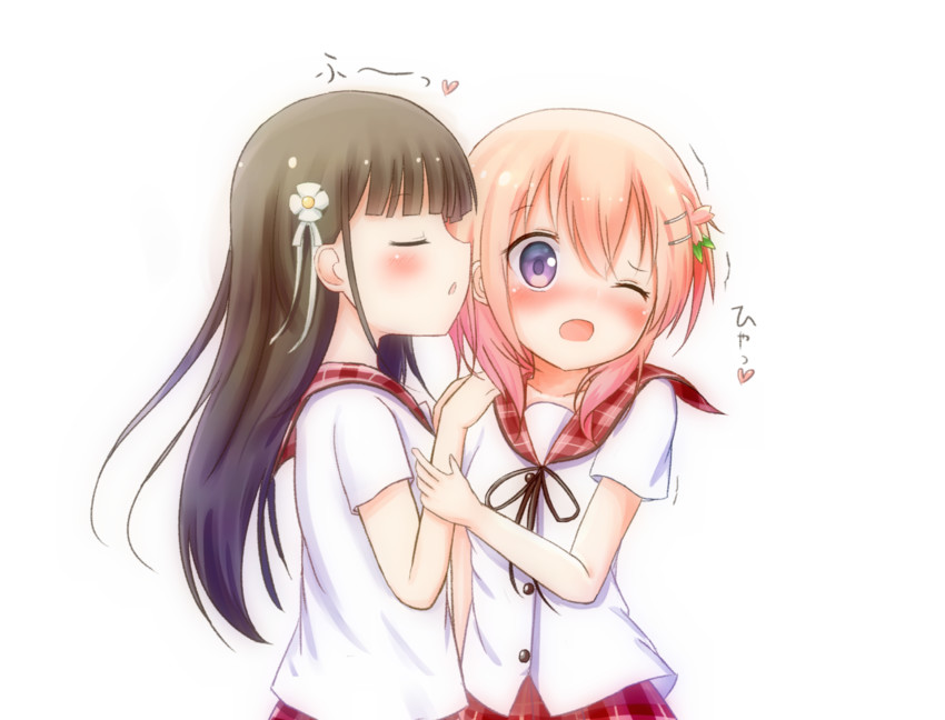 hoto cocoa and ujimatsu chiya (gochuumon wa usagi desu ka?) drawn by qutori