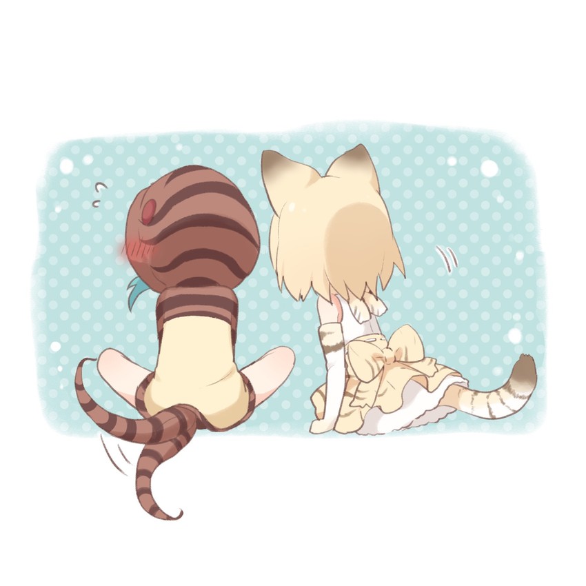 tsuchinoko and sand cat (kemono friends) drawn by buchi_(y0u0ri_)