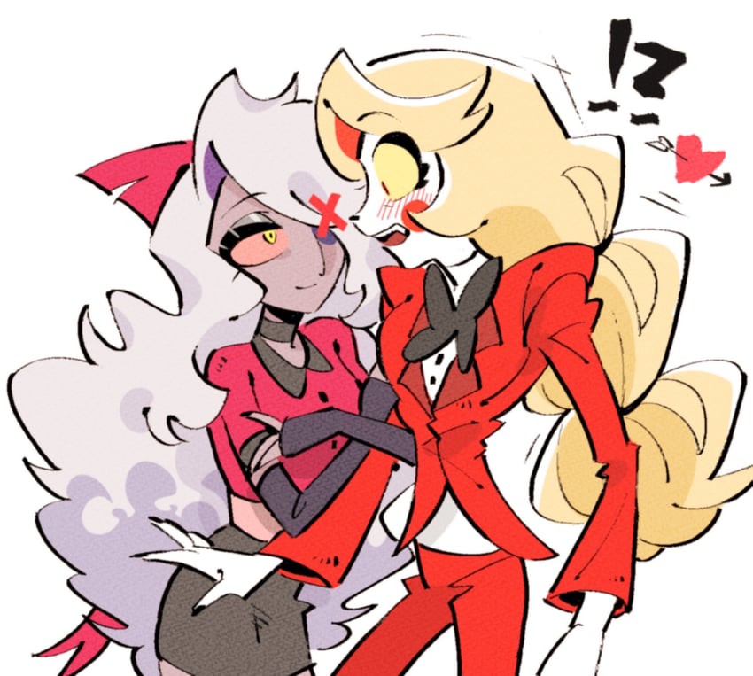 charlie morningstar and vaggie (hazbin hotel) drawn by yasutak1192