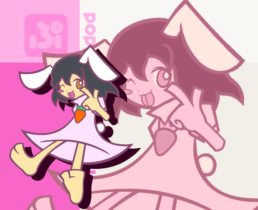 inaba tewi (touhou and 2 more) drawn by y&k