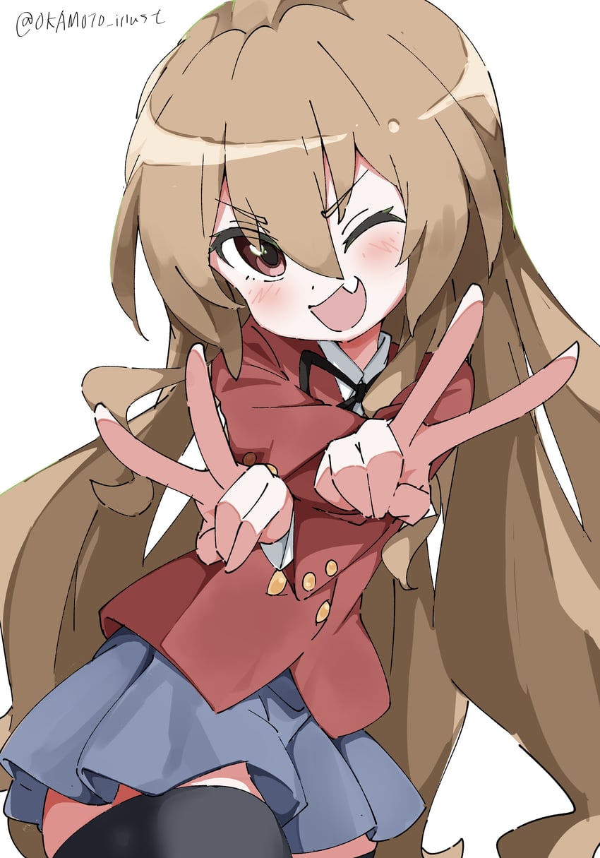 aisaka taiga (toradora!) drawn by white_gorilla_(okamoto)