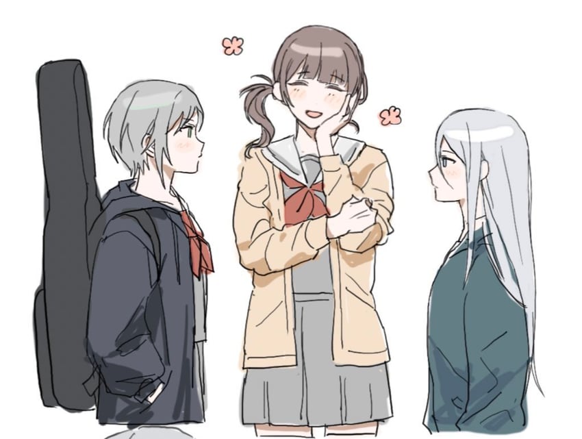 yoisaki kanade, mochizuki honami, and hinomori shiho (project sekai) drawn by ddbbb_bbd