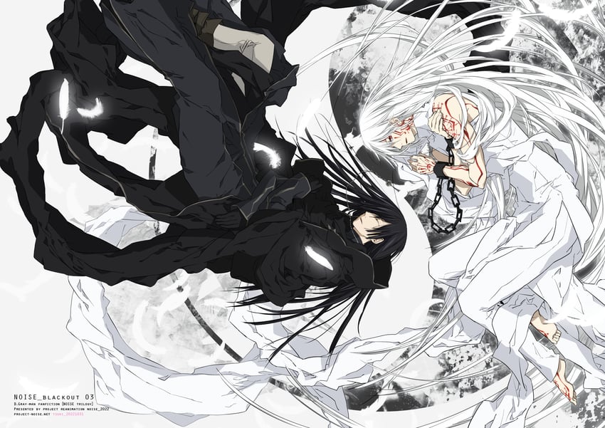 allen walker and kanda yuu (d.gray-man) drawn by tsukini_shigure