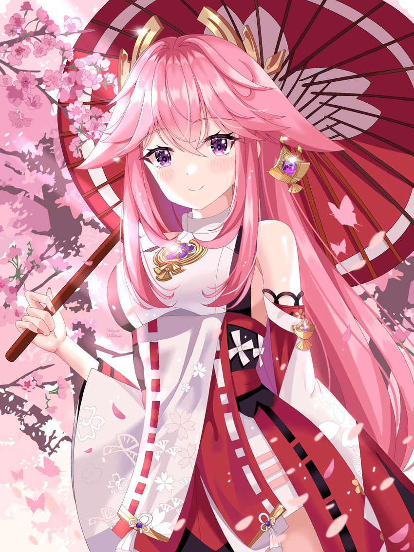 yae miko (genshin impact) drawn by najwa_ibrahimi