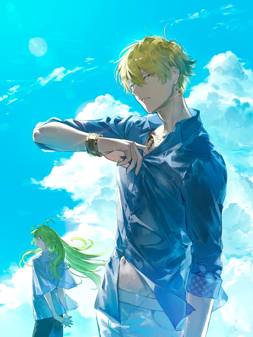enkidu and gilgamesh (fate and 1 more) drawn by bikkusama
