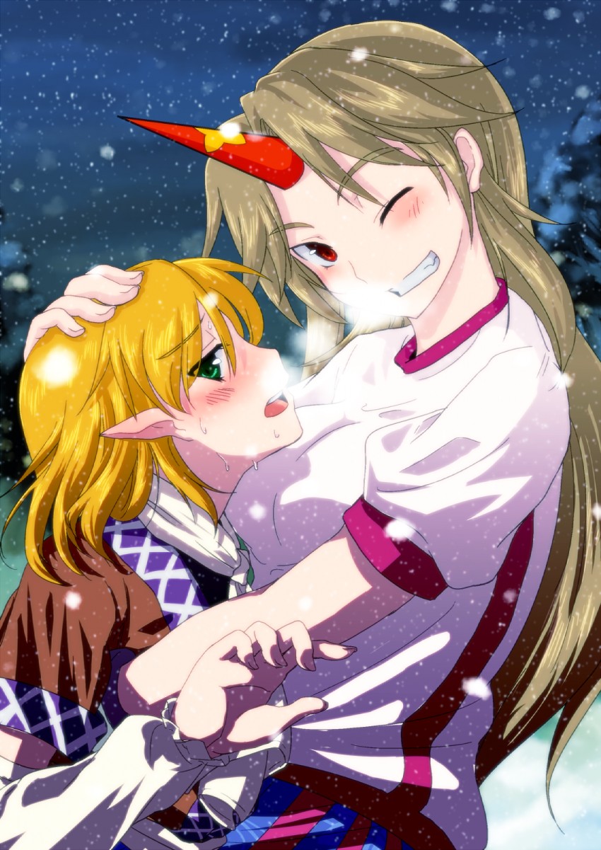 mizuhashi parsee and hoshiguma yuugi (touhou) drawn by irusu