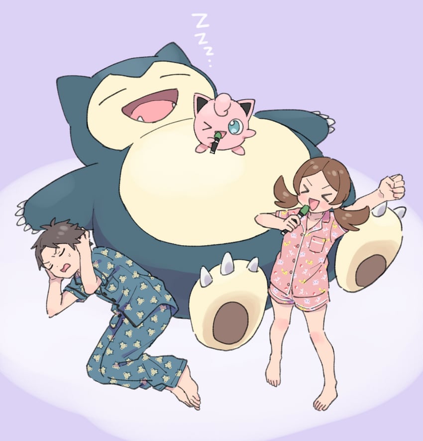 pikachu, red, lyra, jigglypuff, mew, and 1 more (pokemon and 1 more) drawn by pumpkinpan