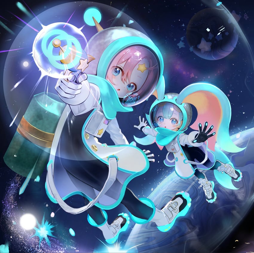 kirby, elfilin, ranger kirby, and space ranger kirby (kirby) drawn by mi_(mm)