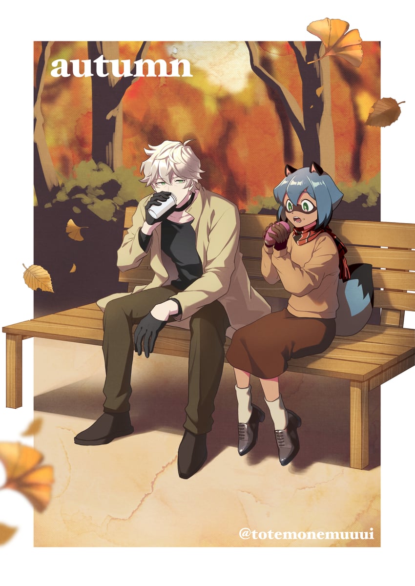 kagemori michiru and ogami shirou (brand new animal) drawn by totemonemuuui