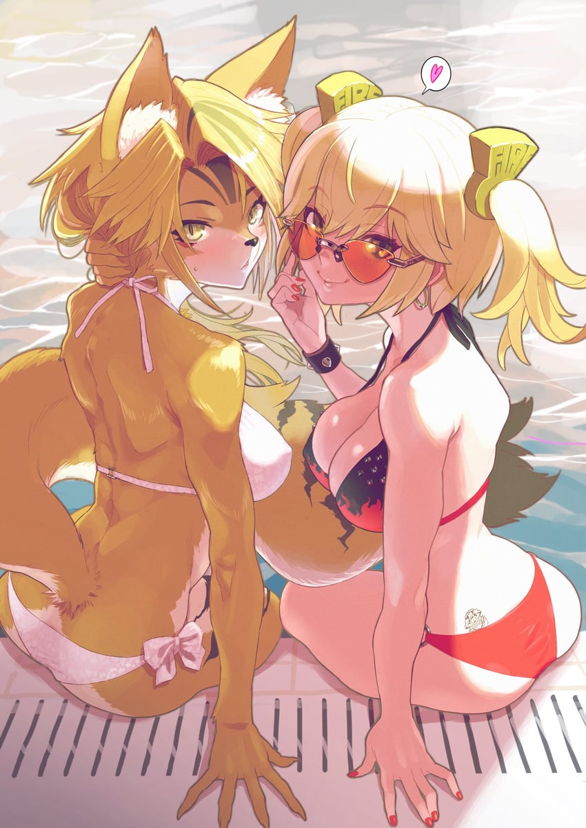 burnice white and pulchra fellini (zenless zone zero) drawn by mazarimon