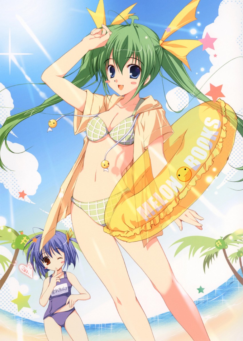 melon-chan and black lemon-chan (melonbooks and 1 more) drawn by mikeou