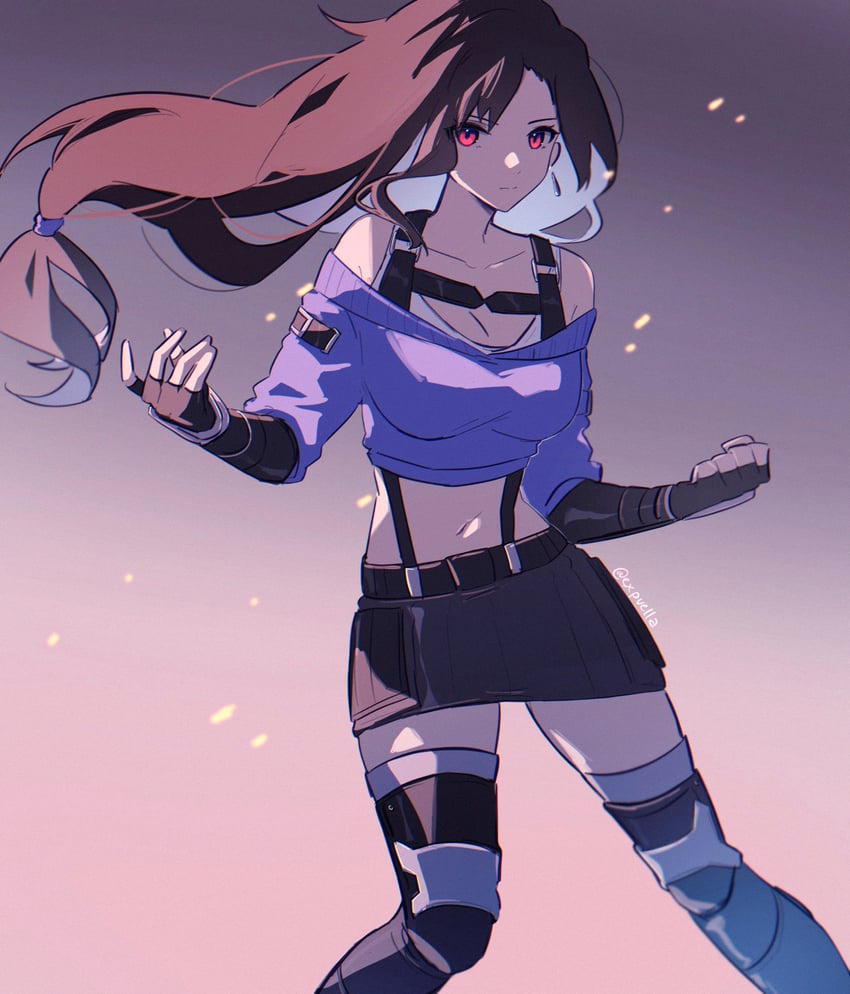 tifa lockhart (final fantasy and 3 more) drawn by mao_(expuella)
