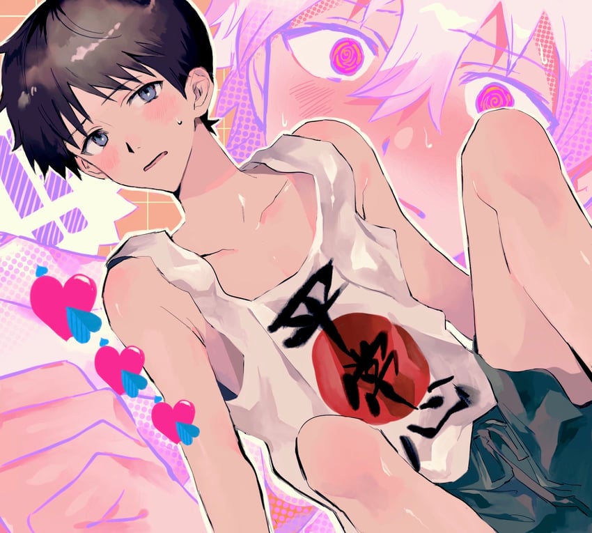 ikari shinji and nagisa kaworu (neon genesis evangelion) drawn by en_(54650890)
