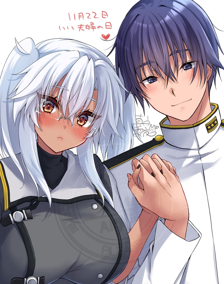 admiral, musashi, and musashi kai ni (kantai collection) drawn by mashiro_yukiya