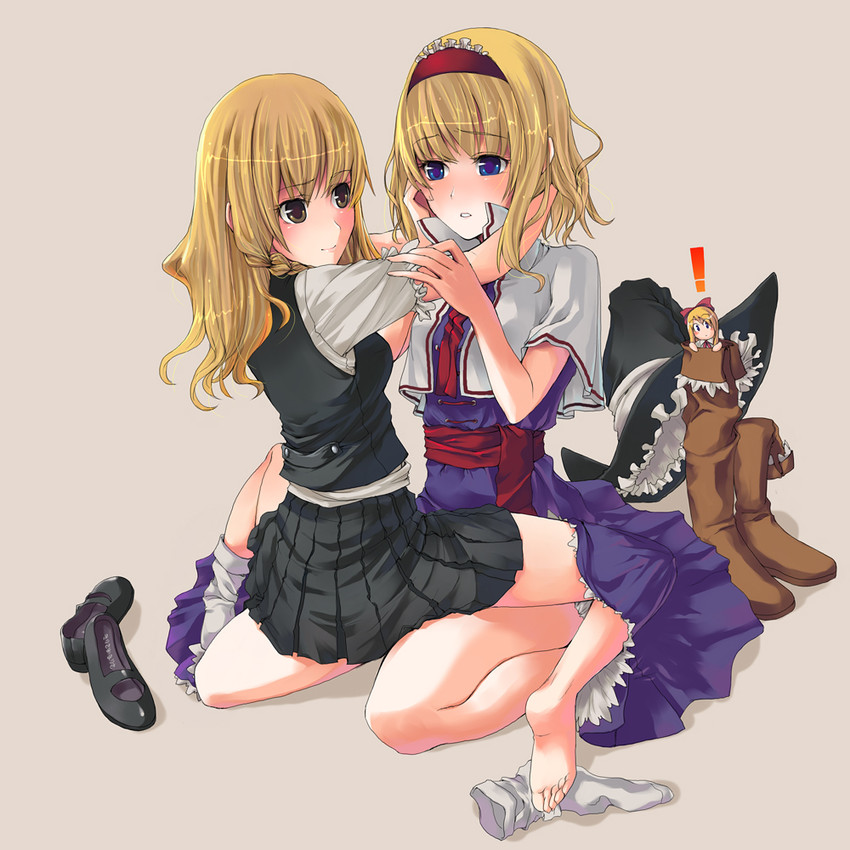 kirisame marisa, alice margatroid, and shanghai doll (touhou) drawn by unasaka_ryou