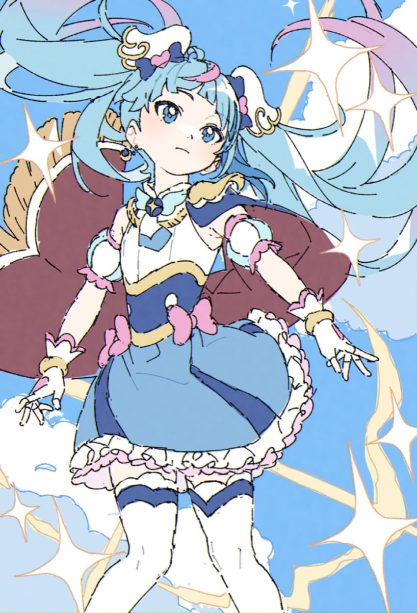sora harewataru and cure sky (precure and 1 more) drawn by ginjiro_(ginjiroxx)