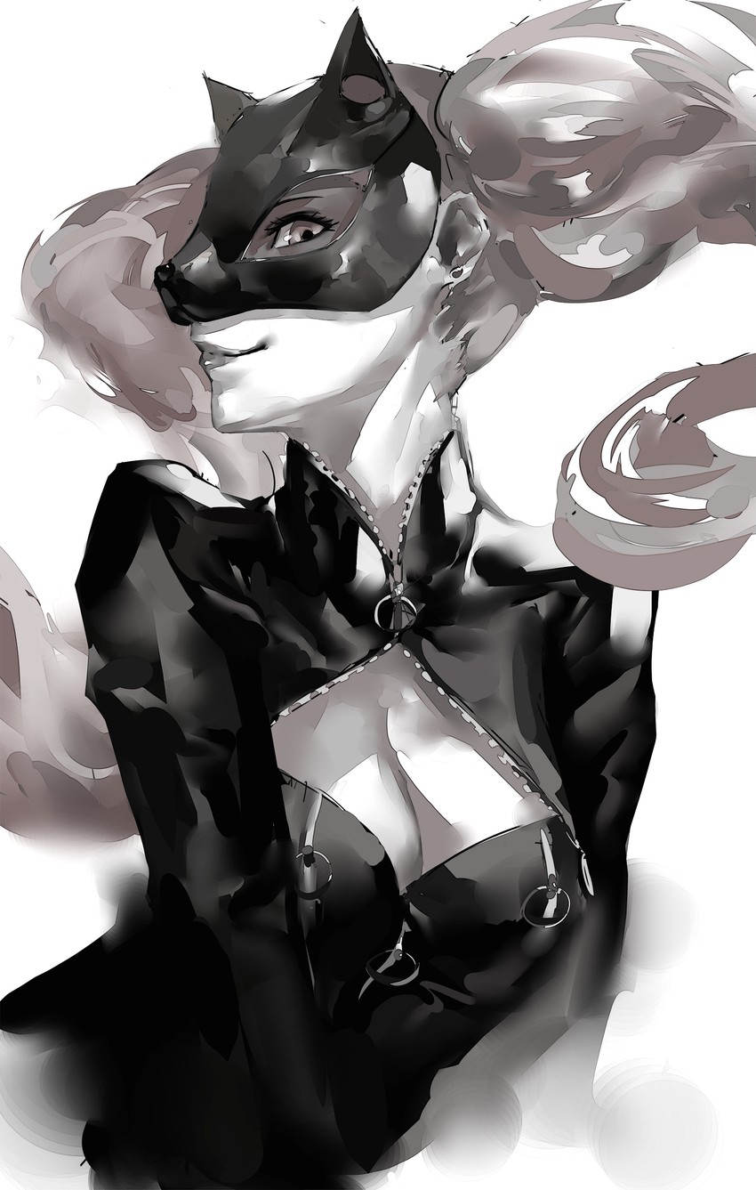 takamaki anne and panther (persona and 1 more) drawn by blazpu