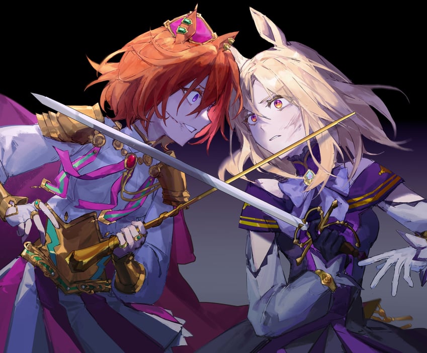 t.m. opera o and narita top road (umamusume) drawn by zizzu