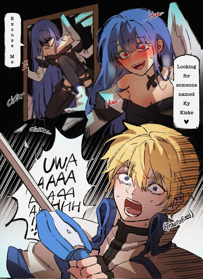 dizzy and ky kiske (guilty gear and 1 more) drawn by ky_gwangin