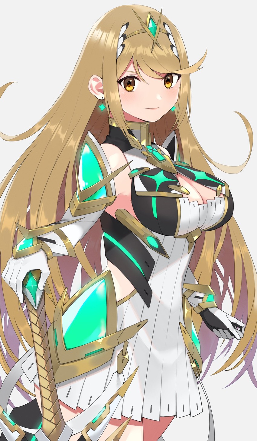 mythra (xenoblade chronicles and 1 more) drawn by kinagi_(3307377)