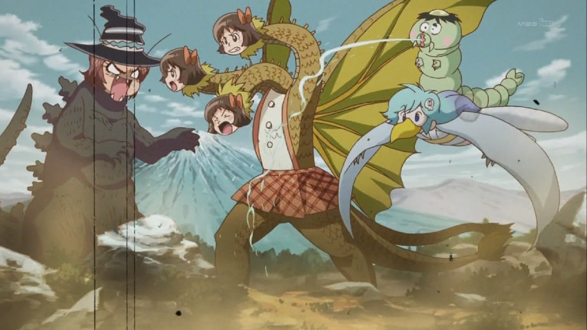 godzilla, king ghidorah, mothra, yukiko hime, rodan, and 4 more (godzilla and 1 more)
