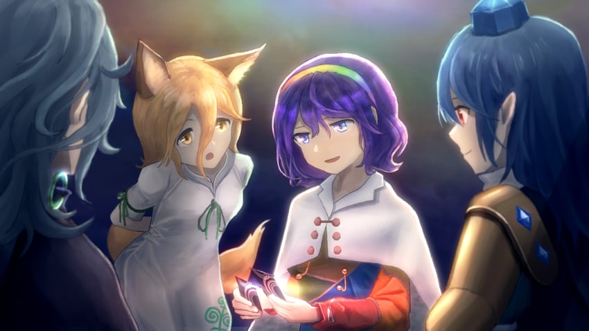 kudamaki tsukasa, iizunamaru megumu, tenkyuu chimata, and himemushi momoyo (touhou) drawn by zatsuyousan