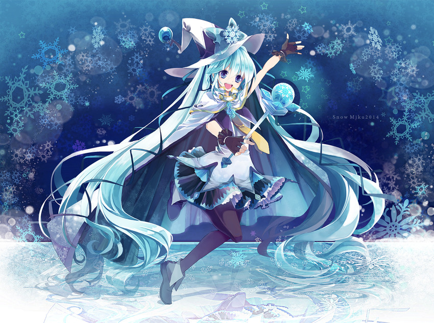 hatsune miku and yuki miku (vocaloid and 1 more) drawn by t_miyanagi