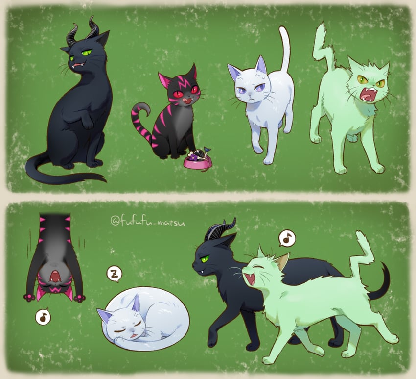 lilia vanrouge, malleus draconia, silver vanrouge, and sebek zigvolt (twisted wonderland) drawn by funuyu